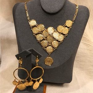 New- Middle East Jewelry, Lira Jewelry For Women, 24k Dubai Gold Plated Jewelry